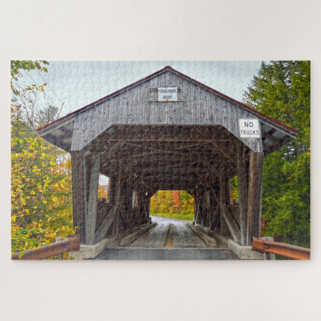 Power House Covered Bridge, Vermont Jigsaw Puzzle (Horizontal)