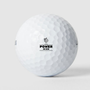 Power in gin golf balls