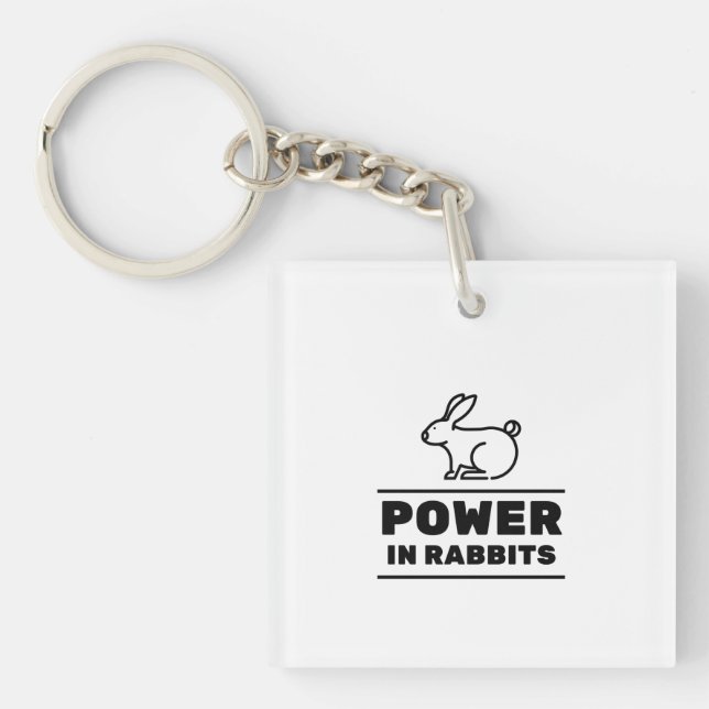 Power in rabbits key ring (Front)