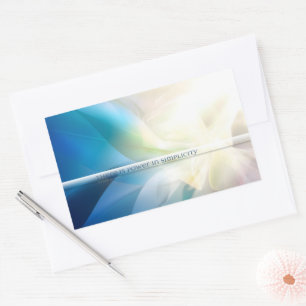 "Power in simplicity" Inspirational Quote Rectangular Sticker