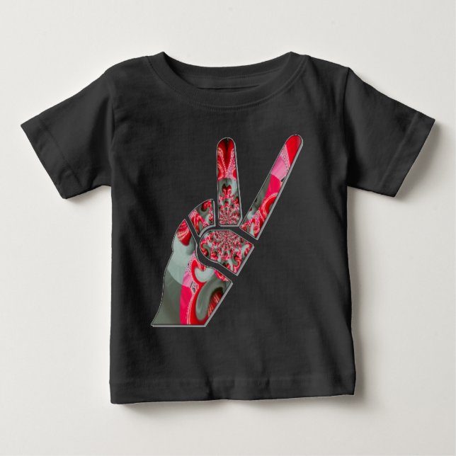Power in the Palm: The Two-Finger Salute Baby T-Shirt (Front)