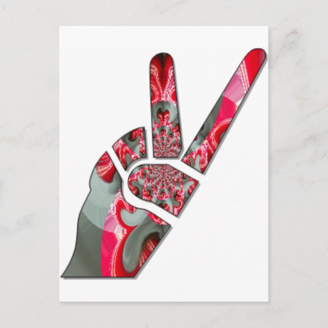  Power in the Palm: The Two-Finger Salute Postcard (Front)