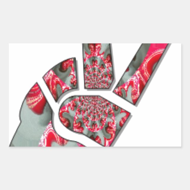  Power in the Palm: The Two-Finger Salute Rectangular Sticker (Front)