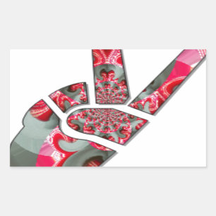  Power in the Palm: The Two-Finger Salute Rectangular Sticker