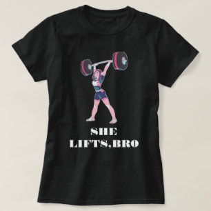 POWER LIFTING HEAVY WEIGHTS WORKOUT WOMEN TSHIRT