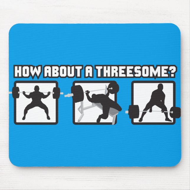 "Power lifting" - Squat, Bench, Deadlift Mouse Pad (Front)