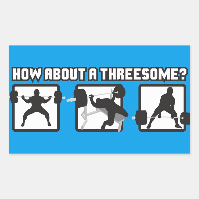 "Power lifting" - Squat, Bench, Deadlift Rectangular Sticker (Front)