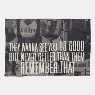 "Power lifting" Squat Motivational Tea Towel