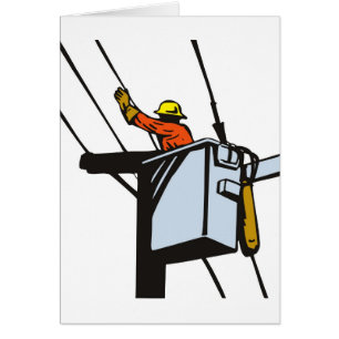 Power Lineman Electrician Electric Worker
