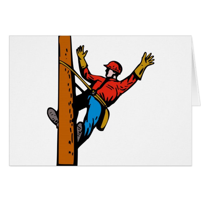 Power Lineman Electrician Worker (Front Horizontal)