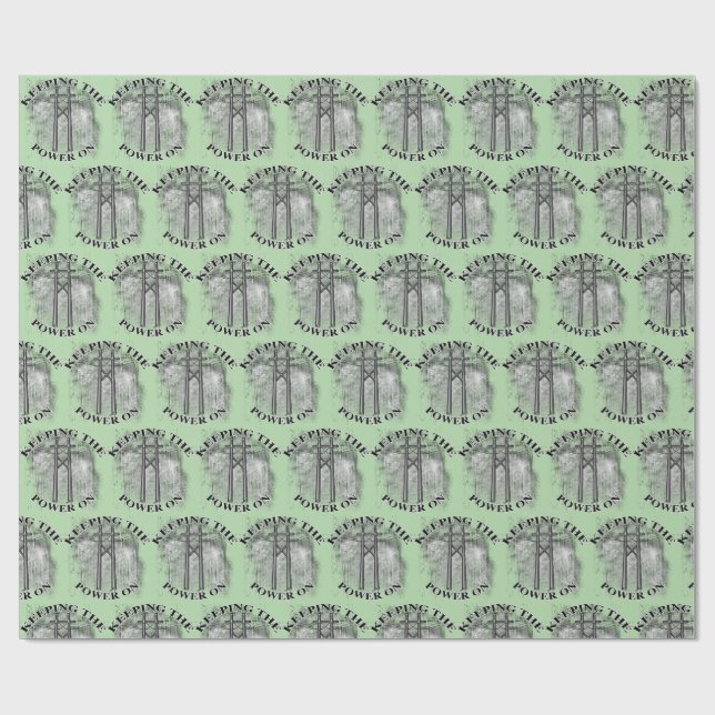 Power Lineman Wrapping Paper (Flat)