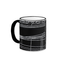 'POWER LINES" 11 oz. RINGER COFFEE MUG
