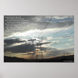 Power Lines—Isaiah 40:29-31 Poster