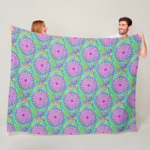 Power Mandala Seamless Pattern 5 Fleece Blanket