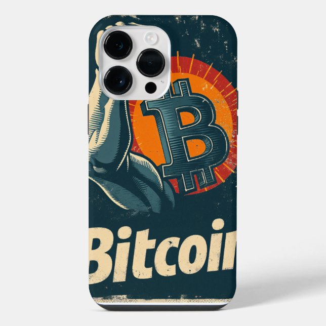 Power of Bitcoin Blockchain crypto design iPhone Case (Back)