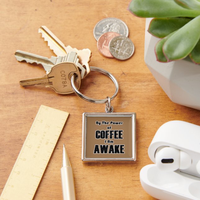Power of Coffee  Key Ring (Desk)
