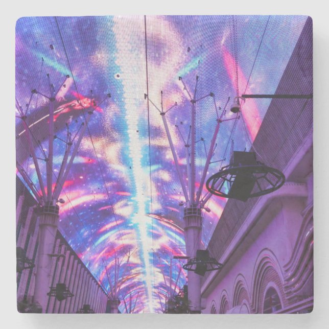 Power Of Fremont Street Stone Coaster (Front)
