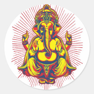 Power of Ganesh Classic Round Sticker