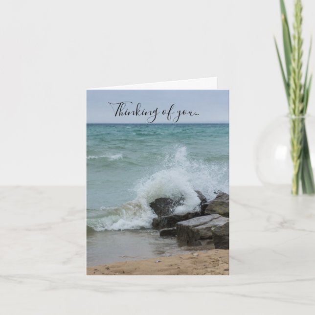 Power Of Lake Huron Thinking Of You Card (Front)