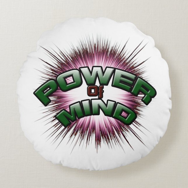 Power Of Mind Round Cushion (Front)