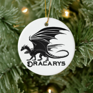 Power of Mythical Fire: Dracarys Enchantment Ceramic Ornament