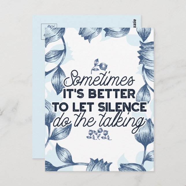Power of Silence - Inspirational Quote Postcard (Front/Back)