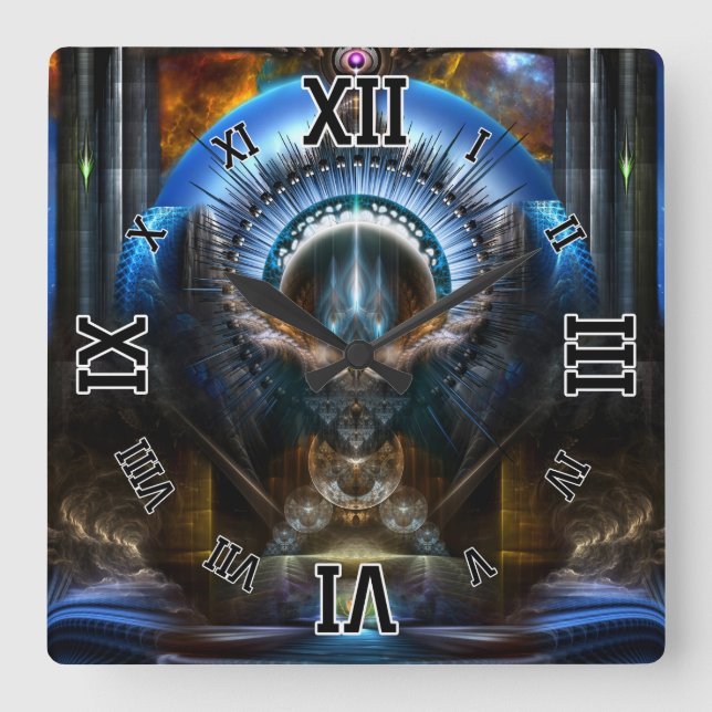 Power Of The Oracle Square Wall Clock (Front)
