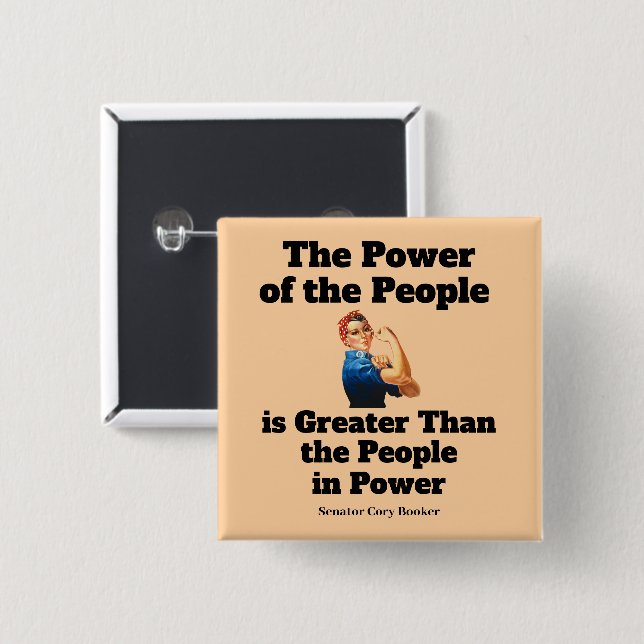 Power of the People Button (Front & Back)