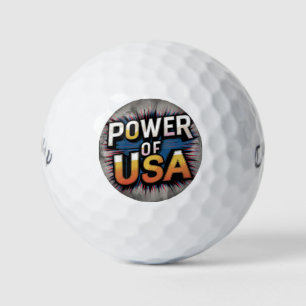 Power of USA Golf Ball - Patriotic American 