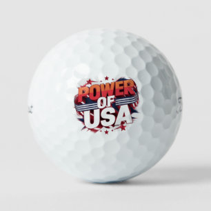  "Power of USA" Patriotic Golf Balls" Balls