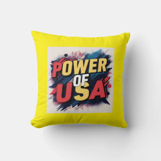 Power of USA Pillow - Bold Patriotic Design