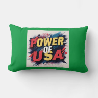 Power of USA Pillow - Bold Patriotic Design