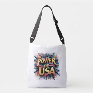 Power of USA Tote Bag - Bold Patriotic Design