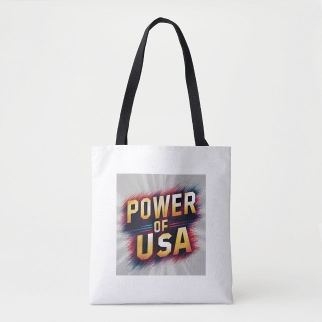 Power of USA Tote Bag - Patriotic  (Front)