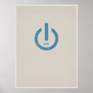 Power on minimalistic poster