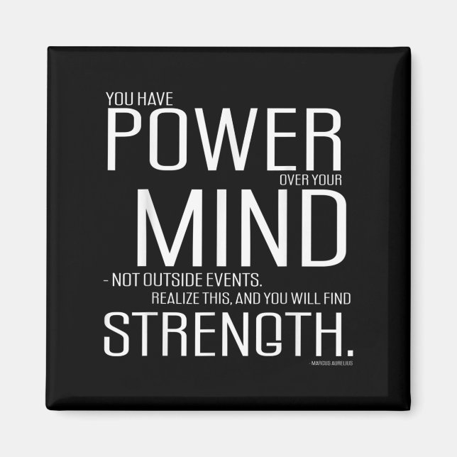 Power Over Your Mind Marcus Aurelius Stoic Philoso Magnet (Front)