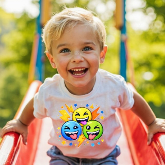 Power Pals™ Emoji Squad Toddler T-Shirt – Cute Pla (Creator Uploaded)