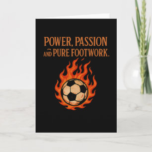 Power Pion Pure Footwork Soccer Fan Flames Card