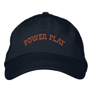 Power Play Bold Confidence Classic Navy-Hat Strong Embroidered Hat