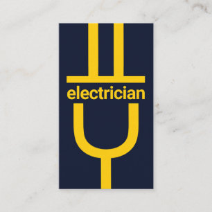 Power Plug Lights Up Bulb Business Card