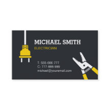 Power Plug Wire Cutter Electrician Business Card