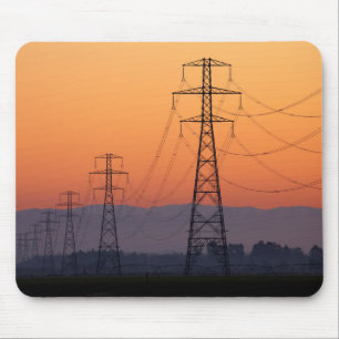 Power Pylons at Sunset Mouse Pad