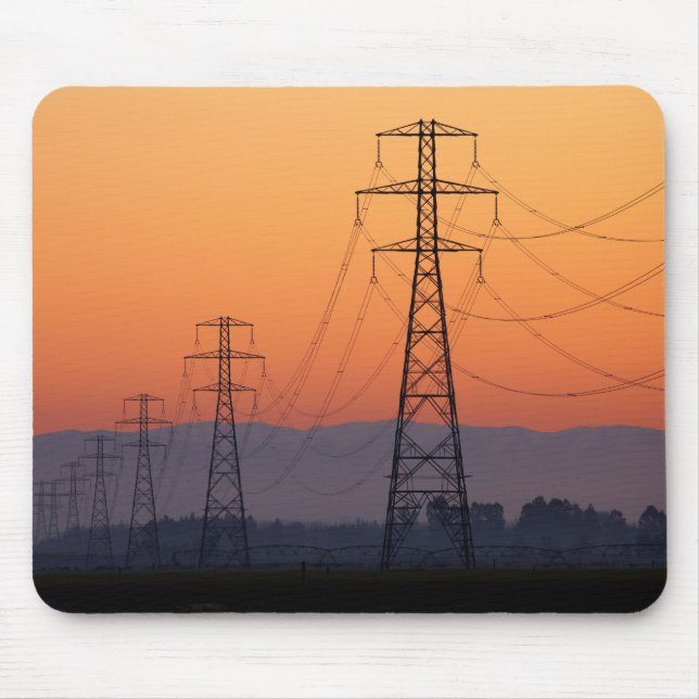 Power Pylons at Sunset Mouse Pad (Front)