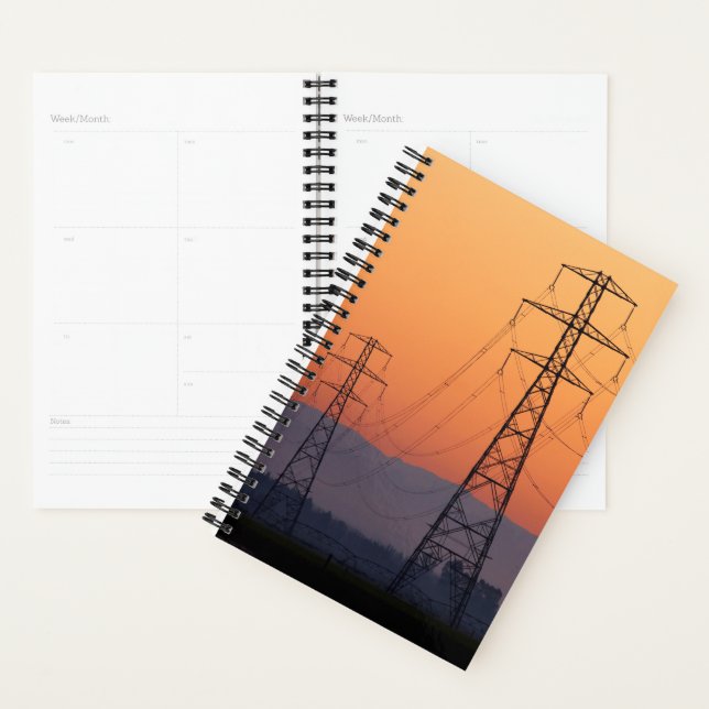 Power Pylons at Sunset Planner (Display)