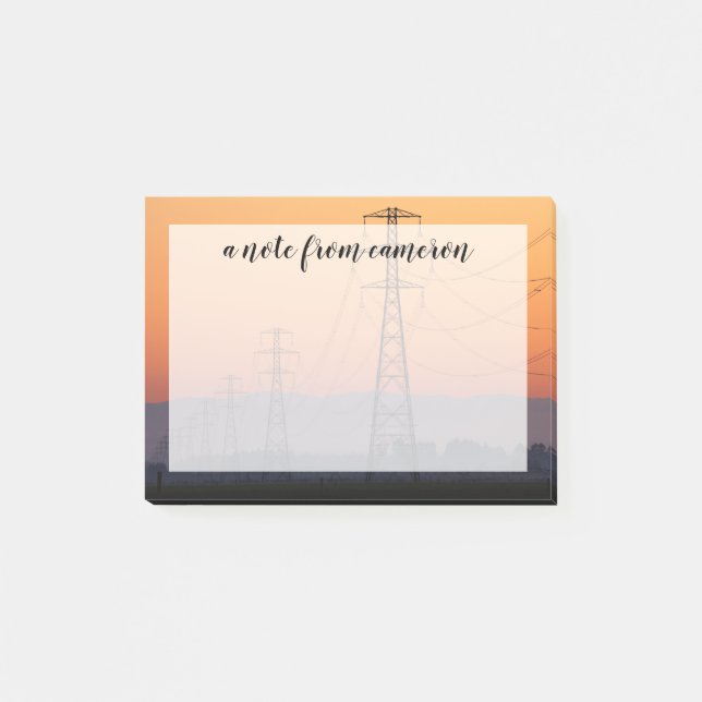 Power Pylons at Sunset Post-it Notes (Front)
