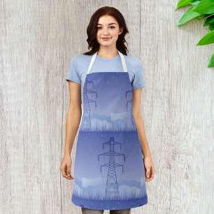 Power Pylons Starry Sky Apron