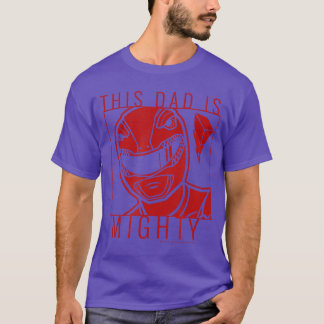 Power Rangers Fathers Day Red Rangerhis Dad is Mig T-Shirt