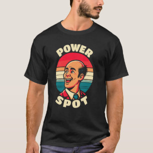 Power Spot Bald Vintage Sunset Balding Father Bald T-Shirt