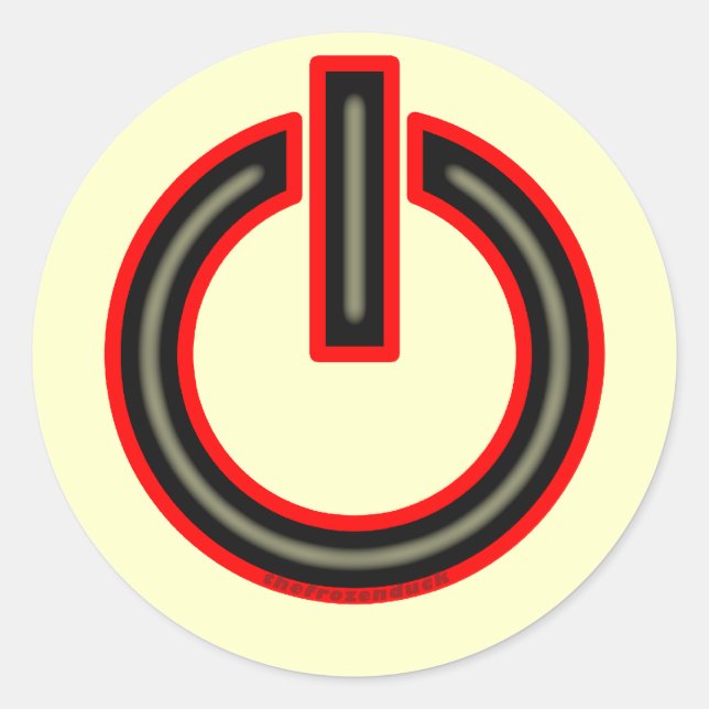 Power Symbol Classic Round Sticker (Front)