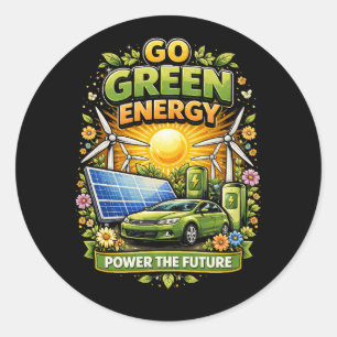Power the Future Classic Round Sticker